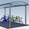 City 90 Plaza I Single with bicycle stand Arc, 1-section